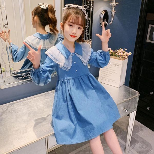 girl's dresses kids girls dress spring autumn lace collar princess denim korean clothes for girl 6 8 10 11 12 13 years, Red;yellow
girl's dresses kids girls dress spring autumn lace collar princess denim korean clothes for girl 6 8 10 11 12 13 years, Red;yellow
