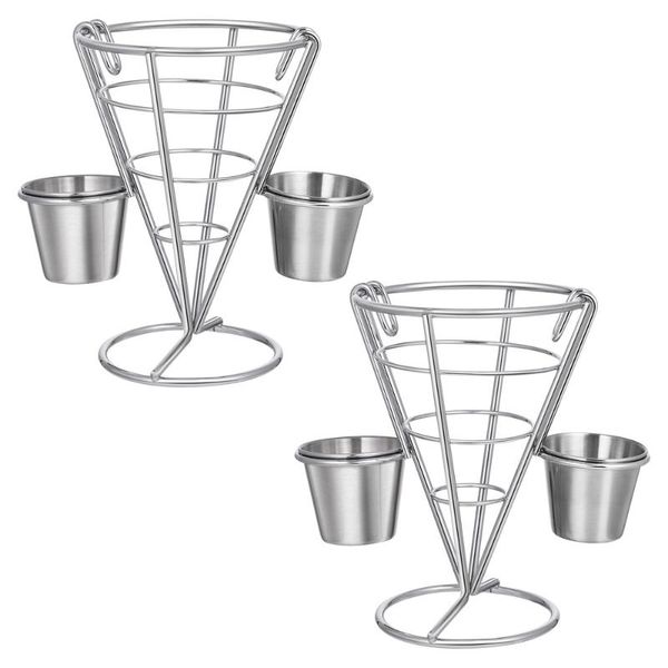kitchen storage & organization hemoton 2pcs french fries stand cone baskets fry holders with 2 dip dishes snack appetizer serving rack food
kitchen storage & organization hemoton 2pcs french fries stand cone baskets fry holders with 2 dip dishes snack appetizer serving rack food