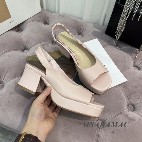 sandals summer pink thick-soled round peep-toe thick-heeled leather all-match party shoes dress women, Black
sandals summer pink thick-soled round peep-toe thick-heeled leather all-match party shoes dress women, Black