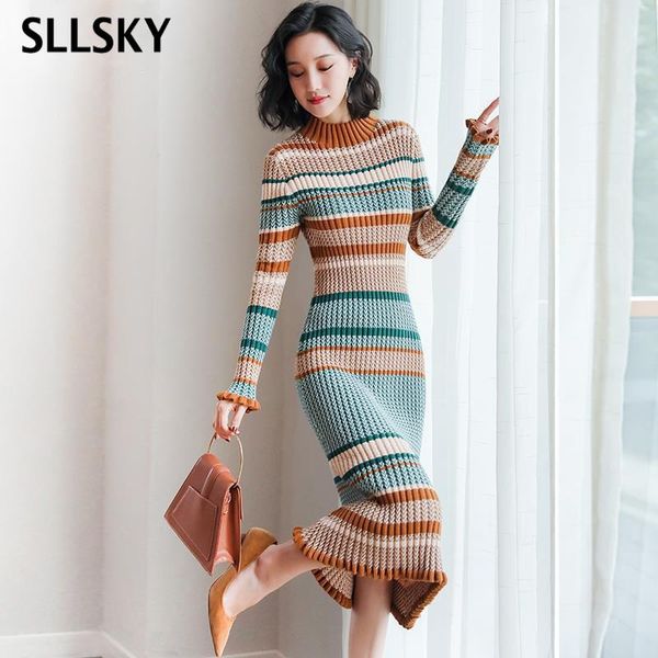 sllsky women sweater dress long sleeve turtleneck elegant knitted 2021 autumn winter casual lady bodycon cotton dresses, Black;gray
sllsky women sweater dress long sleeve turtleneck elegant knitted 2021 autumn winter casual lady bodycon cotton dresses, Black;gray