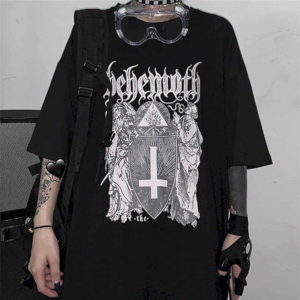 short-sleeved t-shirt men and women cross letters retro dark loose blouse summer korean student lovers punk style 210526, White;black
short-sleeved t-shirt men and women cross letters retro dark loose blouse summer korean student lovers punk style 210526, White;black