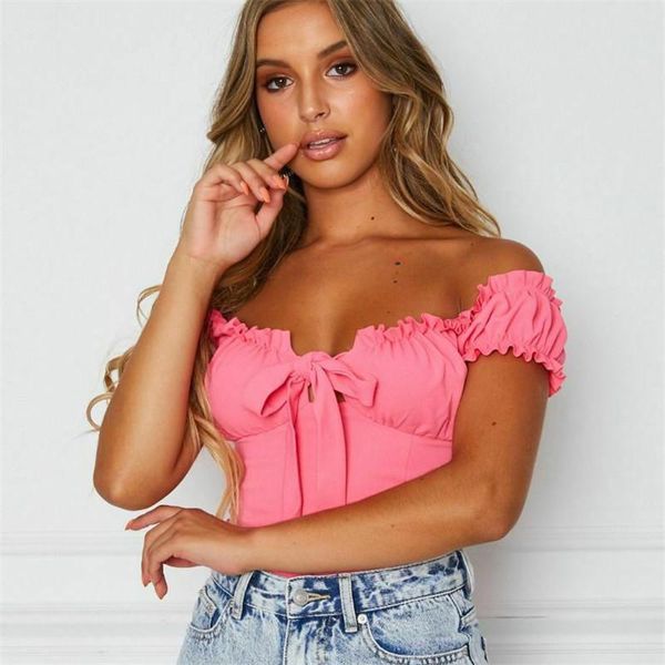 women's blouses & shirts off shoulder women ladies strapless bandage shirt summer cropped blouse ruched slash neck print blusa female, White
women's blouses & shirts off shoulder women ladies strapless bandage shirt summer cropped blouse ruched slash neck print blusa female, White