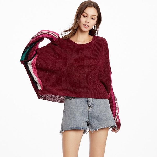 women's sweaters women loose pullovers contrast color rainbow striped sweater batwing sleeve mohair knitted jumpers female clothing, White;black
women's sweaters women loose pullovers contrast color rainbow striped sweater batwing sleeve mohair knitted jumpers female clothing, White;black