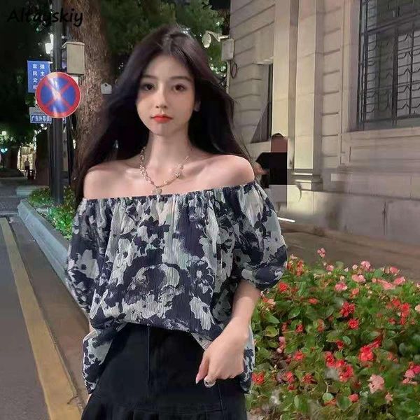 women's blouses & shirts chiffon women slash neck all-match retro short puff sleeve summer french style design fashion streetwear top, White
women's blouses & shirts chiffon women slash neck all-match retro short puff sleeve summer french style design fashion streetwear top, White