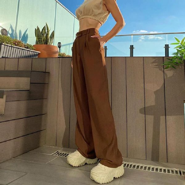 women's pants & capris korean style long wide leg autumn loose straight female high waist fashion black trousers, Black;white
women's pants & capris korean style long wide leg autumn loose straight female high waist fashion black trousers, Black;white