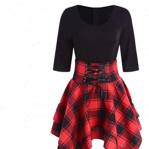 summer casual o neck women dresses lace up tartan plaid print half sleeve asymmetrical mini sundress 903059, Black;gray
summer casual o neck women dresses lace up tartan plaid print half sleeve asymmetrical mini sundress 903059, Black;gray