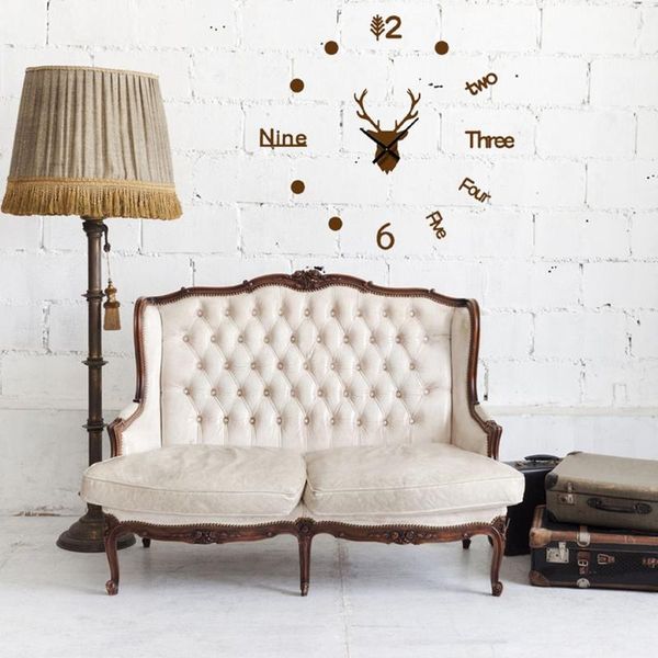 wall clocks 3d diy mirror clock frameless sticker mute for home decor gift