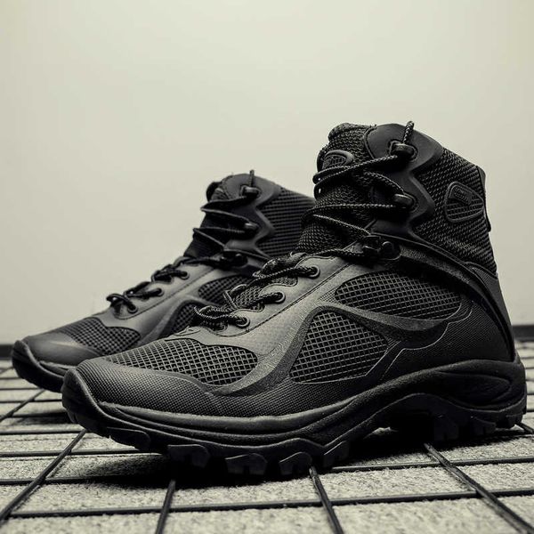outdoor mountaineering shoes tactical boots zhongbang boots men's anti-skid wear-resistant ultra light breathable combat, Black
outdoor mountaineering shoes tactical boots zhongbang boots men's anti-skid wear-resistant ultra light breathable combat, Black