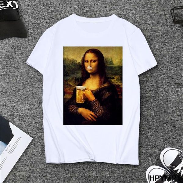summer spoof mona lisa and men womens drink beer print women aesthetics funny tshirts casual sleeves female, White;black
summer spoof mona lisa and men womens drink beer print women aesthetics funny tshirts casual sleeves female, White;black