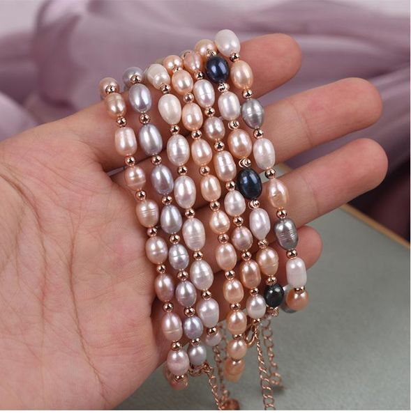 simple fashoin natural freshwater pearl bracelets small rice beaded colorful pink purple wristband bracelet for women beaded, strands, Black
simple fashoin natural freshwater pearl bracelets small rice beaded colorful pink purple wristband bracelet for women beaded, strands, Black