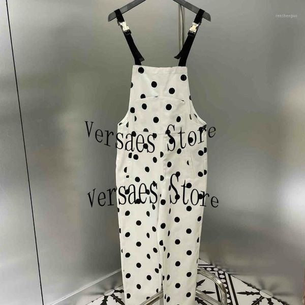 women's pants & capris luxury design wave dot printing fashion versatile casual nylon ribbon trend strap wide leg one-piece, Black;white
women's pants & capris luxury design wave dot printing fashion versatile casual nylon ribbon trend strap wide leg one-piece, Black;white