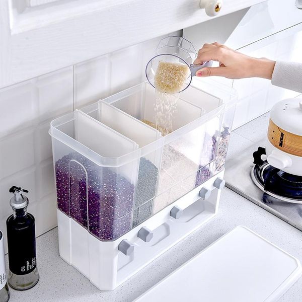 storage bottles & jars wall-mounted separate grain cereal can rice cylinder automatic plastic box for kitchen hfing
storage bottles & jars wall-mounted separate grain cereal can rice cylinder automatic plastic box for kitchen hfing