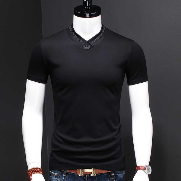 men's t-shirts fashion embroidered clothing strass white male shirt with short sleeve neckline t-shirt oversized mercerized cotton 4k5k, White;black
men's t-shirts fashion embroidered clothing strass white male shirt with short sleeve neckline t-shirt oversized mercerized cotton 4k5k, White;black