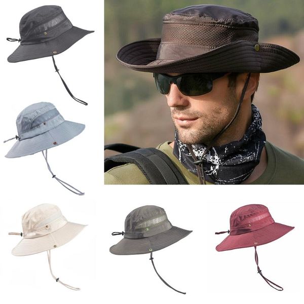 cloches men's cool bucket hat uv protection quick drying summer outdoor mesh visor hiking dome casual caps bob chapeau of men, Blue;gray
cloches men's cool bucket hat uv protection quick drying summer outdoor mesh visor hiking dome casual caps bob chapeau of men, Blue;gray