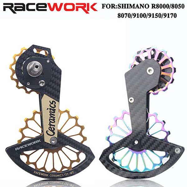 bike derailleurs carbon road bicycle ceramic rear derailleur 18t rainbow pulley guide wheel for ultegra 8000/8050/8070/9170/9150/910
bike derailleurs carbon road bicycle ceramic rear derailleur 18t rainbow pulley guide wheel for ultegra 8000/8050/8070/9170/9150/910