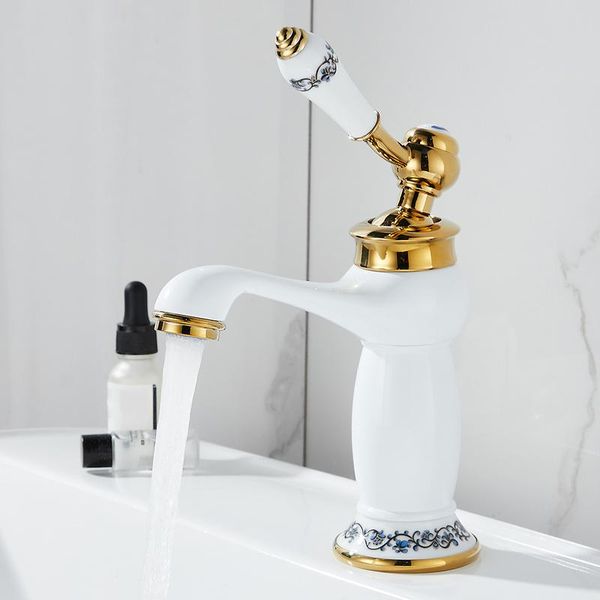 bathroom sink faucets european and cold water faucet copper taps gold basin blue white porcelain countertop
bathroom sink faucets european and cold water faucet copper taps gold basin blue white porcelain countertop