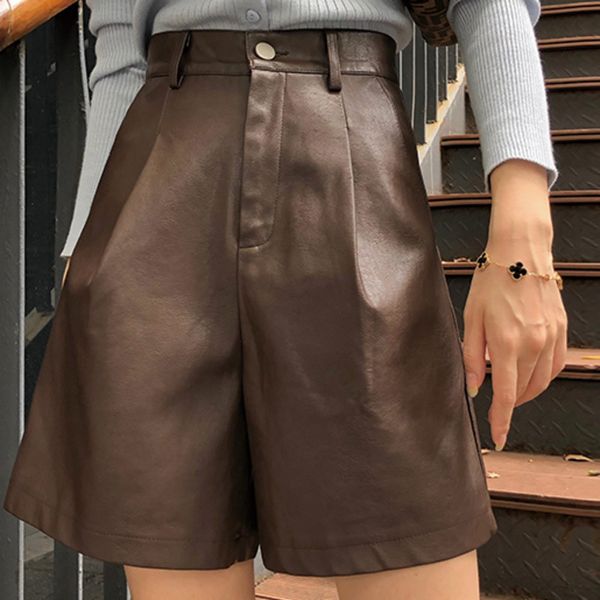 summer black five points loose casual straight outer wear high waist wide leg shorts fashion pu women 16f1031 210510, White;black
summer black five points loose casual straight outer wear high waist wide leg shorts fashion pu women 16f1031 210510, White;black