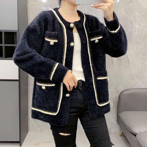 women's jackets black imitation mink fleece jacket for women elegant pearl buttons vintage long sleeve coat female fashion korean chic, Black;brown
women's jackets black imitation mink fleece jacket for women elegant pearl buttons vintage long sleeve coat female fashion korean chic, Black;brown