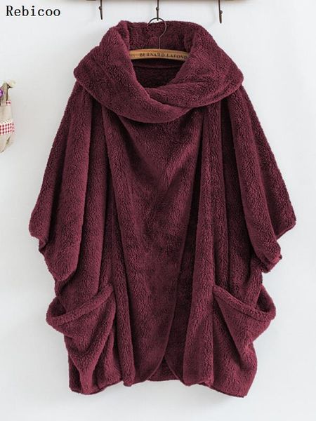 women's jackets women fluffy coat oversized batwing sleeve jacket female button outwear winter warm poncho solid autumn lady jumpers, Black;brown
women's jackets women fluffy coat oversized batwing sleeve jacket female button outwear winter warm poncho solid autumn lady jumpers, Black;brown