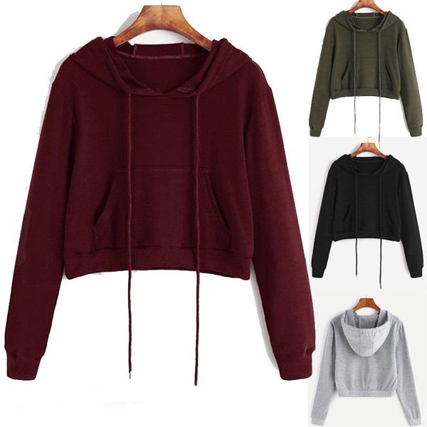 women's hoodies & sweatshirts fashion women sweatshirt solid crop hoodie long sleeve jumper hooded pullover coat casual top, Black
women's hoodies & sweatshirts fashion women sweatshirt solid crop hoodie long sleeve jumper hooded pullover coat casual top, Black
