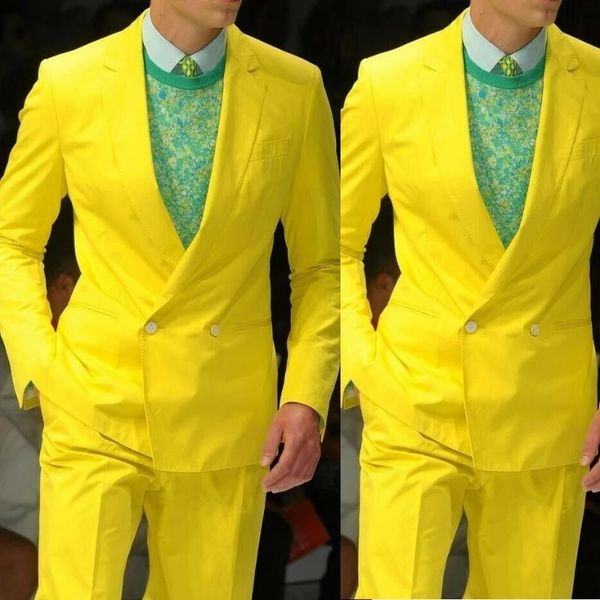 men's suits & blazers 2021 classic yellow double breasted blazer pant men slim fit wedding party tuxedo male custom made groom, White;black
men's suits & blazers 2021 classic yellow double breasted blazer pant men slim fit wedding party tuxedo male custom made groom, White;black