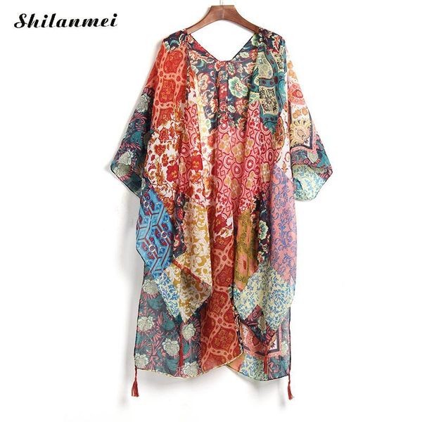women's blouses & shirts flower print kimono short sleeve casual long blouse women 2021 spring cardigan beach boho cover up summer shir, White
women's blouses & shirts flower print kimono short sleeve casual long blouse women 2021 spring cardigan beach boho cover up summer shir, White