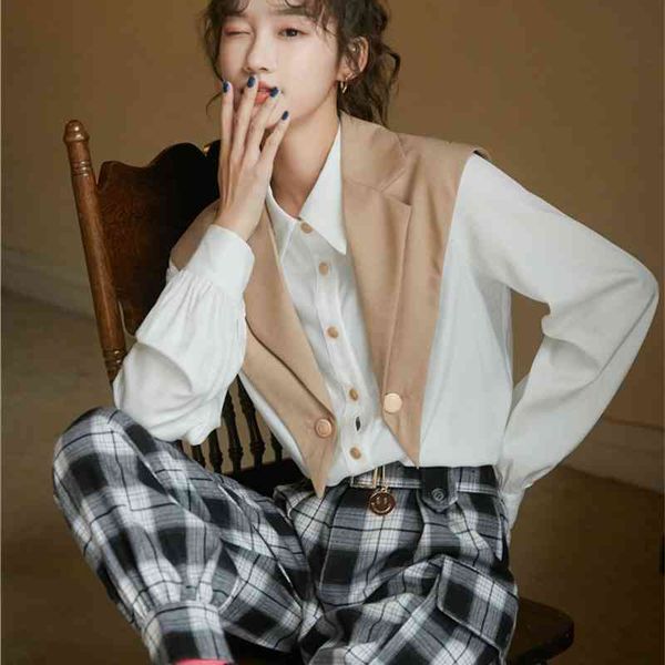 women's two piece pants autumn korean blouse women long sleeve r white button up collar shirt with cape fashion clothin
women's two piece pants autumn korean blouse women long sleeve r white button up collar shirt with cape fashion clothin