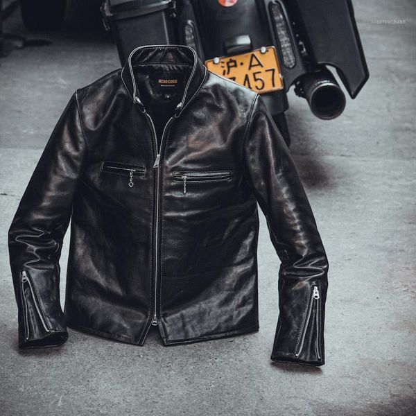 men's leather & faux yr. tea core horse hide jacket.black classic rider j100 style coat.slim short cool
men's leather & faux yr. tea core horse hide jacket.black classic rider j100 style coat.slim short cool