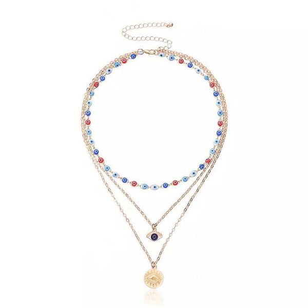 fashion personality evil eyes clavicle chain hip hop exaggerated simple eyes multi-layer necklace, Silver
fashion personality evil eyes clavicle chain hip hop exaggerated simple eyes multi-layer necklace, Silver