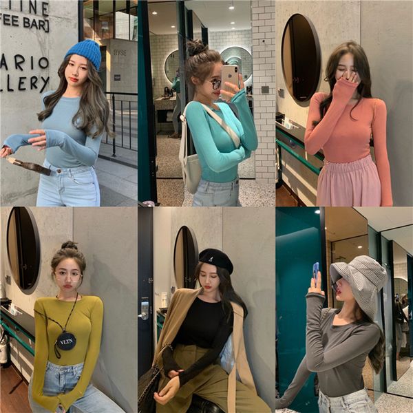 7candy colors autumn korean style basic women slim long sleeve t-shirt womens tees shirt femme (r88852) 210423, White
7candy colors autumn korean style basic women slim long sleeve t-shirt womens tees shirt femme (r88852) 210423, White