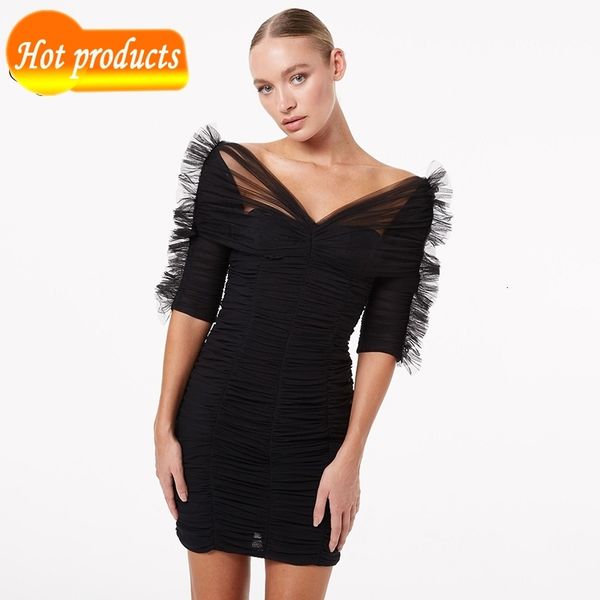 two piece dress you all ent of designer drapeado voile design half sleeves cleavage v celebrity party bandage black dress 1a8v, White
two piece dress you all ent of designer drapeado voile design half sleeves cleavage v celebrity party bandage black dress 1a8v, White