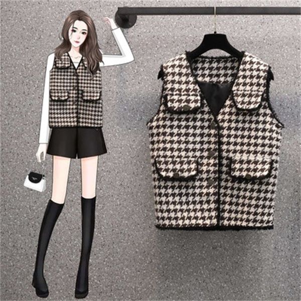 qianniao grid net red trend, women's autumn and winter korean cambric wool, small fragrance vt coat trend, Black;white
qianniao grid net red trend, women's autumn and winter korean cambric wool, small fragrance vt coat trend, Black;white