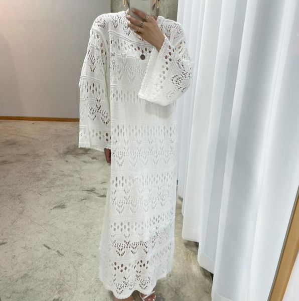casual dresses wtianyuw 2021 women autumn o neck split long dress white hollow out vestidos, Black;gray
casual dresses wtianyuw 2021 women autumn o neck split long dress white hollow out vestidos, Black;gray