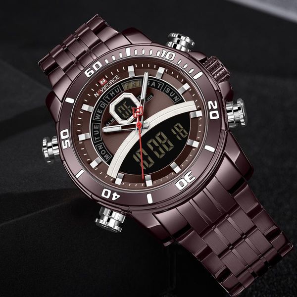 wristwatches naviforce luxury fashion watches men's quartz date display sport alarm watch chronograph waterproof relogio masculin, Slivery;brown
wristwatches naviforce luxury fashion watches men's quartz date display sport alarm watch chronograph waterproof relogio masculin, Slivery;brown