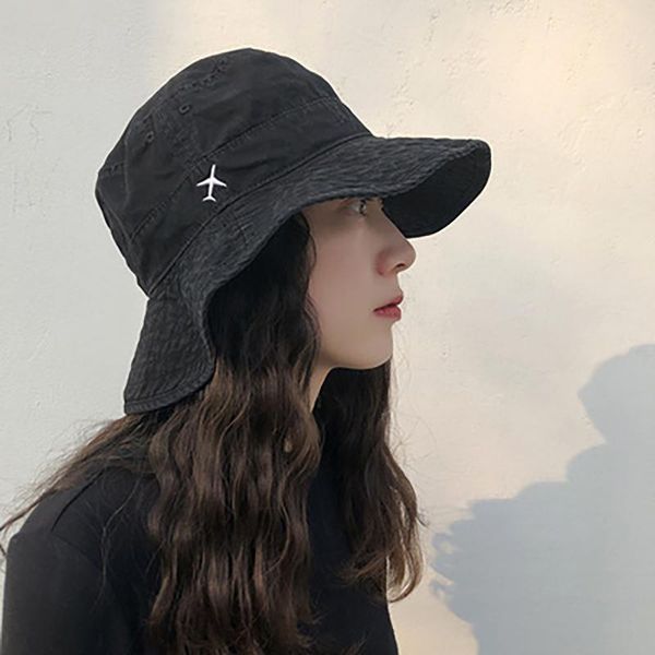 wide brim hats big eaves summer shade korean airplane embroidery panama fisherman hat all-match fashion cotton basin women's bucket, Blue;gray
wide brim hats big eaves summer shade korean airplane embroidery panama fisherman hat all-match fashion cotton basin women's bucket, Blue;gray