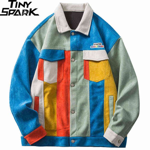 vintage retro velvet jacket hip hop streetwear color block patchwork jacket 2021 men autumn harajuku casual jacket coat outwear y1106, Black;brown
vintage retro velvet jacket hip hop streetwear color block patchwork jacket 2021 men autumn harajuku casual jacket coat outwear y1106, Black;brown