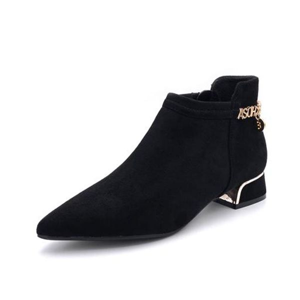 2021 winter shoes women boots elegant woman party shoes low heels pointed toe ladies ankle boots square heel 3cm a2900, Black
2021 winter shoes women boots elegant woman party shoes low heels pointed toe ladies ankle boots square heel 3cm a2900, Black