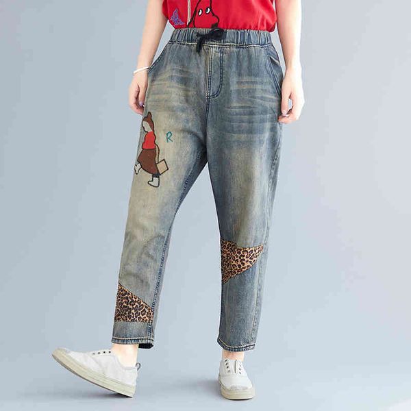ripped jeans for women korean retro loose leopord pattern jeans casual cartoon embroidered straight-leg trousers 706b 210420, Blue
ripped jeans for women korean retro loose leopord pattern jeans casual cartoon embroidered straight-leg trousers 706b 210420, Blue