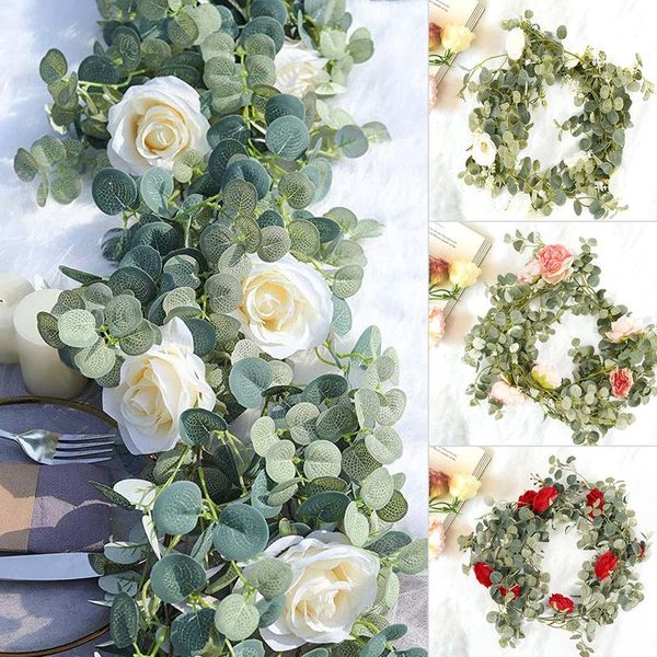 decorative flowers & wreaths artificial 1.85m eucalyptus garland with champagne roses greenery leaves wedding backdrop wall deco
decorative flowers & wreaths artificial 1.85m eucalyptus garland with champagne roses greenery leaves wedding backdrop wall deco