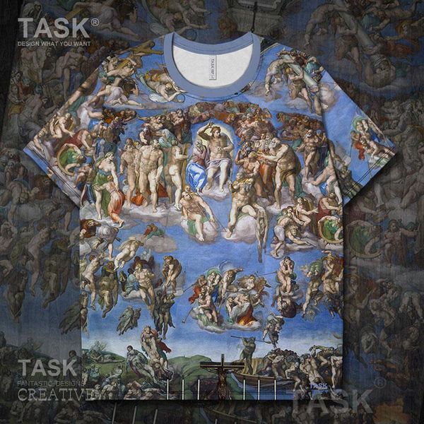 men's t-shirts the last judgment michelangelo fresco sistine madonna raphael oil on canvas artist mens t shirt for men clothes summer, White;black
men's t-shirts the last judgment michelangelo fresco sistine madonna raphael oil on canvas artist mens t shirt for men clothes summer, White;black