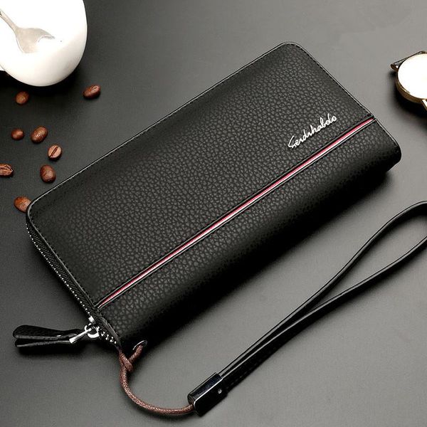 wallets business long men's multi card wallet zipper soft purse waterproof clutch purses for men fashion, Red;black
wallets business long men's multi card wallet zipper soft purse waterproof clutch purses for men fashion, Red;black