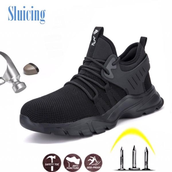 boots men's safety work shoes steel toe construction labor protection anti smash slip sneakers, Black
boots men's safety work shoes steel toe construction labor protection anti smash slip sneakers, Black