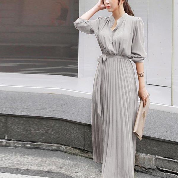 plus size loose solid women dresses v neck long sleeve pleated party elegant sashes ladies ropa mujer, Black;gray
plus size loose solid women dresses v neck long sleeve pleated party elegant sashes ladies ropa mujer, Black;gray