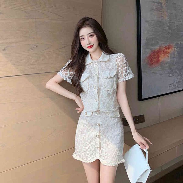 fashion two piece skirt suit women elegant beige lace single-breasted +high waist temperament mini skirts sets 210514, White
fashion two piece skirt suit women elegant beige lace single-breasted +high waist temperament mini skirts sets 210514, White