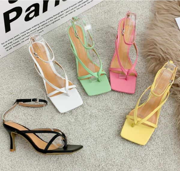 dress shoes women's sandals 2021 european and american candy color thin strap square toe buckle high heel, Black
dress shoes women's sandals 2021 european and american candy color thin strap square toe buckle high heel, Black