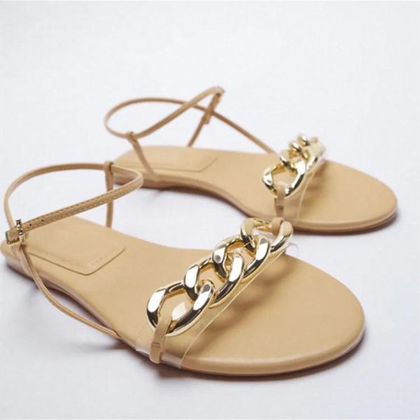 sandals 2021 summer women's flat with chain buckle open toe metal back empty round heel beach shoes, Black
sandals 2021 summer women's flat with chain buckle open toe metal back empty round heel beach shoes, Black