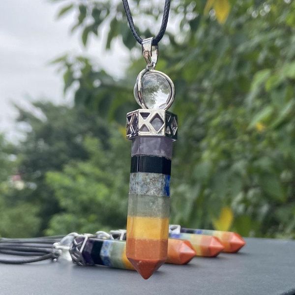 decorative objects & figurines chakela pendulum crystal stone seven chakras yoga meditation energy leather rope necklace clothing accessorie
decorative objects & figurines chakela pendulum crystal stone seven chakras yoga meditation energy leather rope necklace clothing accessorie