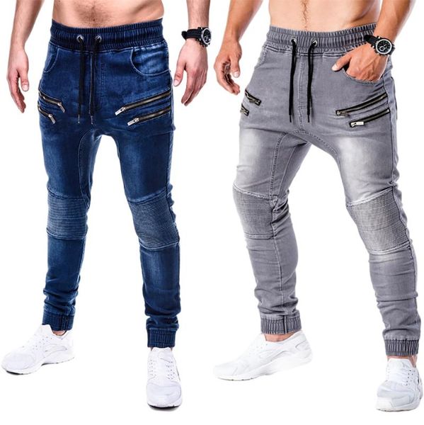 men's jeans zipper design 2021 autumn winter men clothing slim fit casual joggers denim trousers fashion streetwear pencil pants, Blue
men's jeans zipper design 2021 autumn winter men clothing slim fit casual joggers denim trousers fashion streetwear pencil pants, Blue