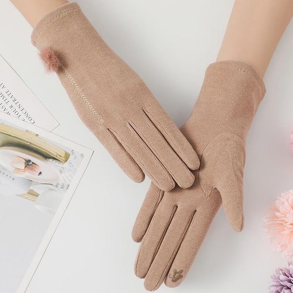 five fingers gloves women winter thin hairball embroidery touch screen driving for sports cycling non slip plus velvet cold warm mittens r17, Blue;gray
five fingers gloves women winter thin hairball embroidery touch screen driving for sports cycling non slip plus velvet cold warm mittens r17, Blue;gray