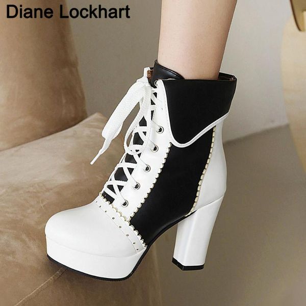 boots lolita shoes women mixed colors ankle lady autumn winter feminine casual lace boot platform cute college bottes female, Black
boots lolita shoes women mixed colors ankle lady autumn winter feminine casual lace boot platform cute college bottes female, Black